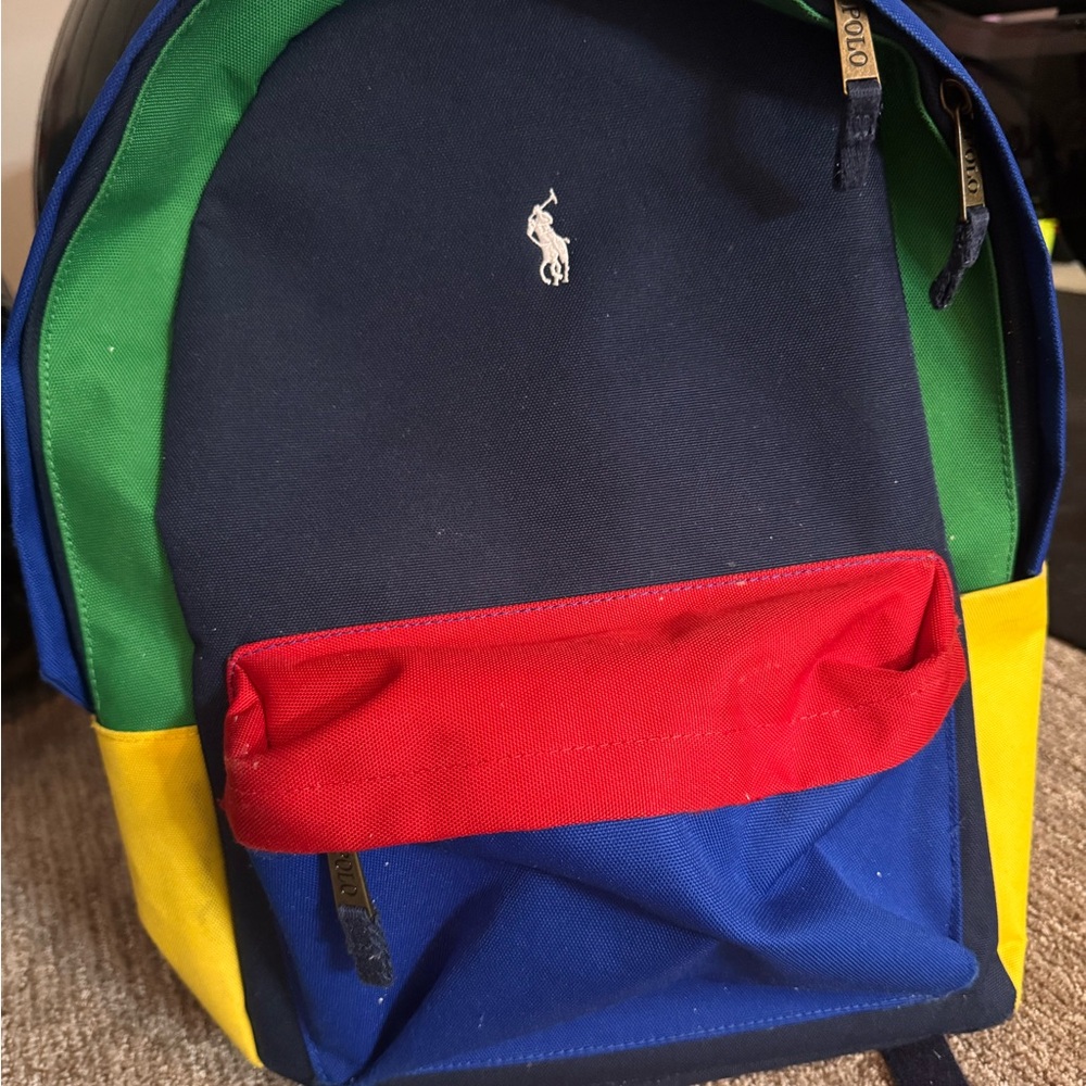 Polo by Ralph Lauren Multicolor Boys Backpack - Navy/Red/Green/Yellow